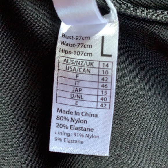 NWT 2 Chillies Black Mesh Panel High-Neck One-Piece - Picture 8 of 9